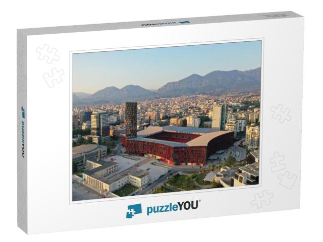 Air Albania Stadium by Drone, Tirana, Albania... Jigsaw Puzzle