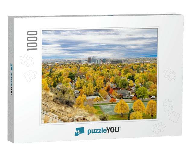 Autumn Trees Blanket the Ground with an Explosion of Colo... Jigsaw Puzzle with 1000 pieces