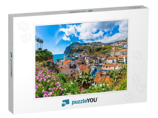 Cityscape Panorama of Camara De Lobos, Madeira Island, Po... Jigsaw Puzzle