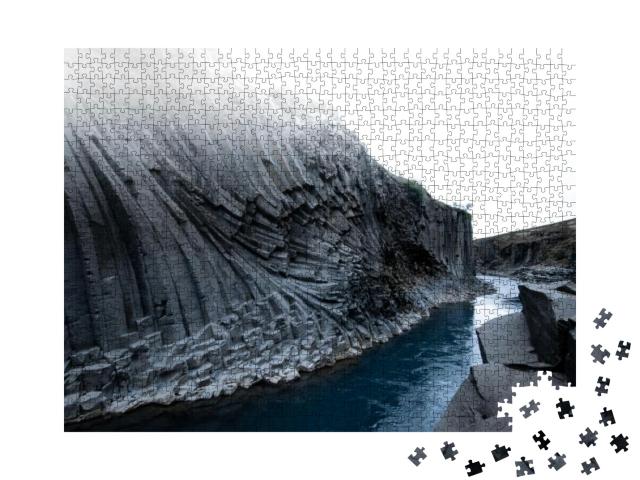 Studlagil Canyon Near Egilstadir Town in East Iceland, Ba... Jigsaw Puzzle with 1000 pieces