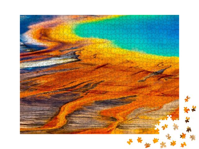 Grand Prismatic Spring Closeup At Yellowstone National Pa... Jigsaw Puzzle with 1000 pieces