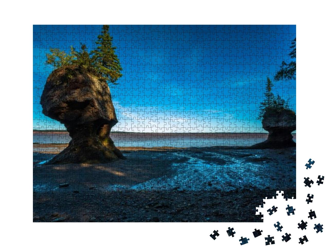 At Hopewell Rocks One Can Experience the Worlds Highest T... Jigsaw Puzzle with 1000 pieces