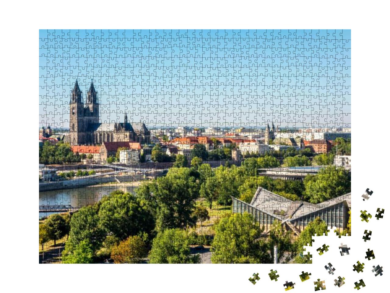 Magdeburg, Capital City in Saxony Anhalt in Germany... Jigsaw Puzzle with 1000 pieces