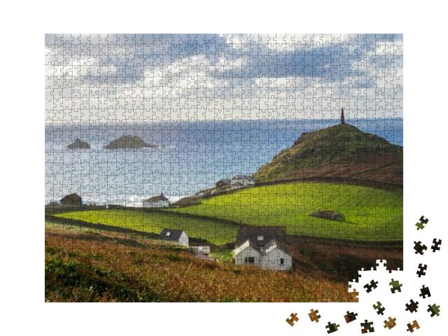 The Headland At Cape Cornwall Part of the Cornwall & West... Jigsaw Puzzle with 1000 pieces