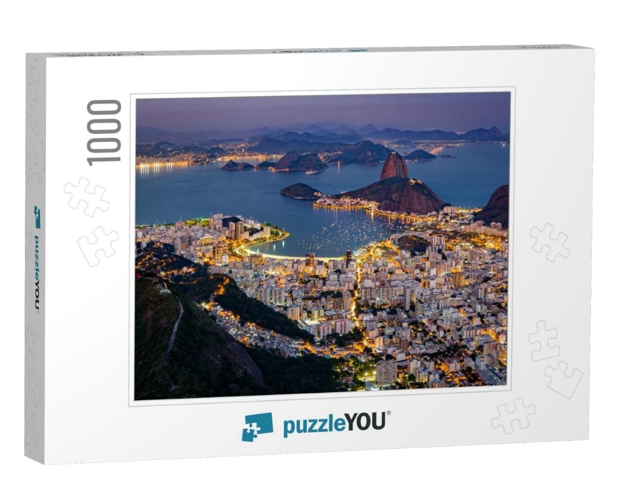 Spectacular Aerial View Over Rio De Janeiro as Viewed fro... Jigsaw Puzzle with 1000 pieces
