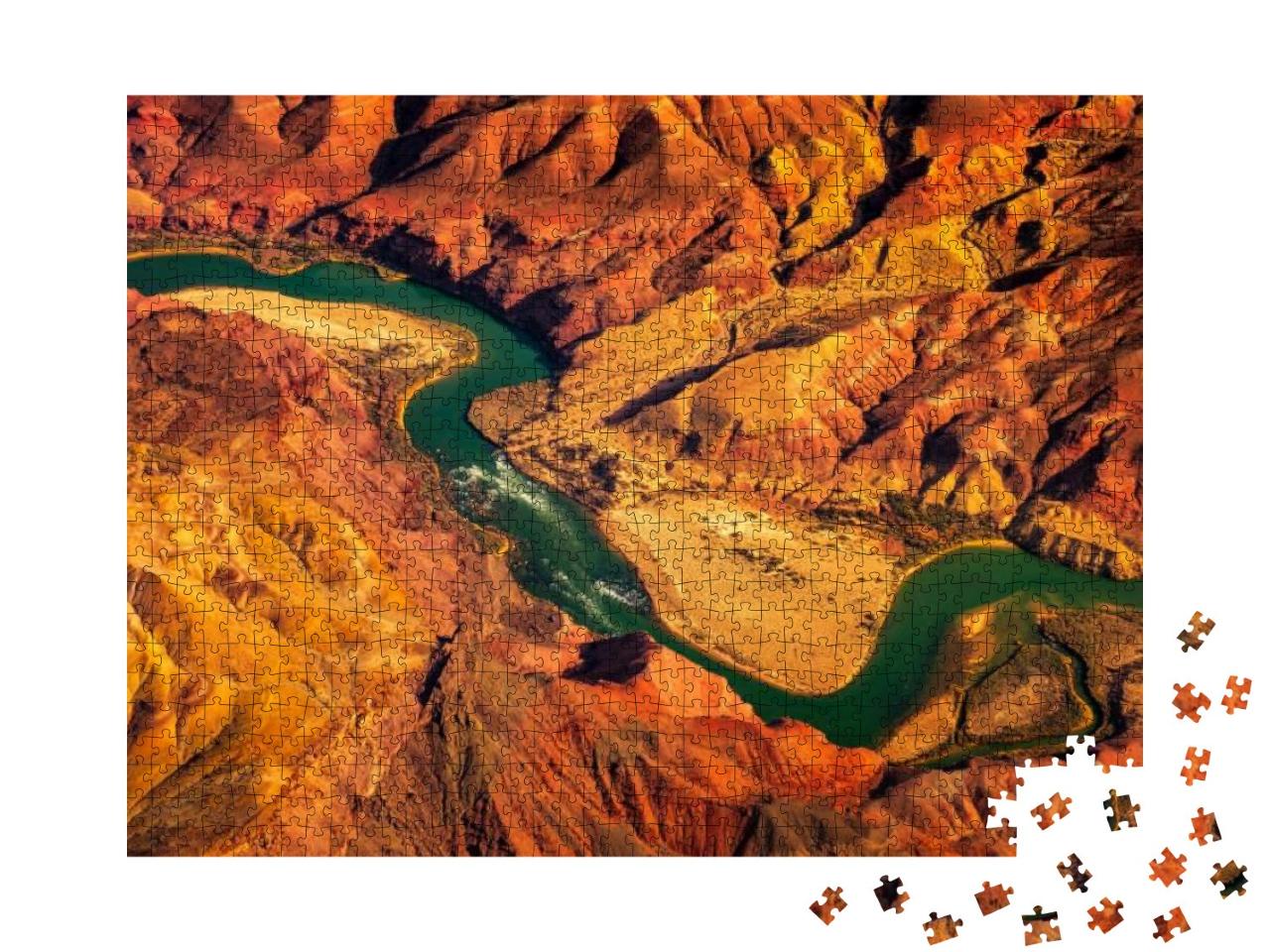 Aerial Landscape View of Colorado River in Grand Canyon... Jigsaw Puzzle with 1000 pieces