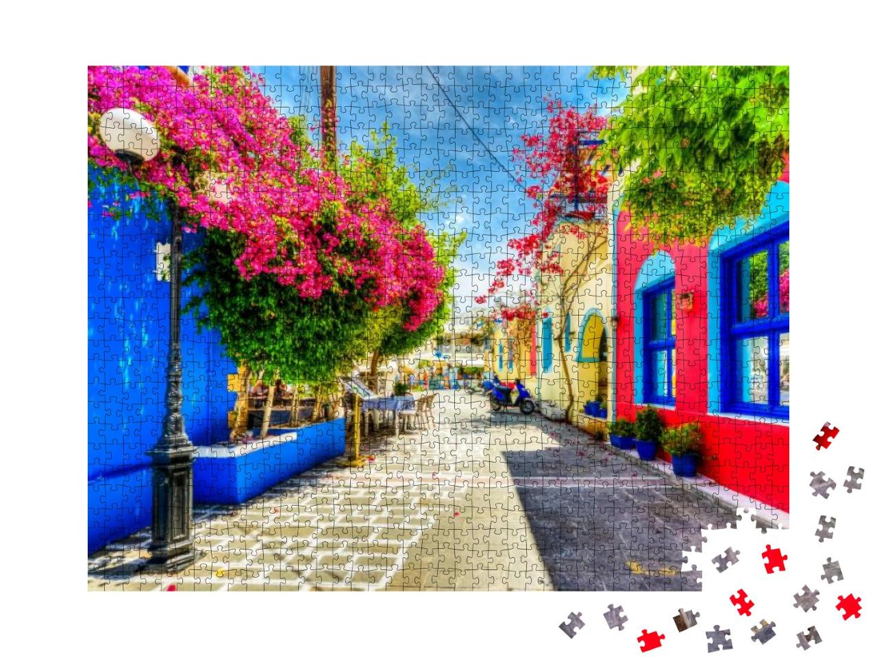 Beautiful Street View in Kos Island. Kos Island is Popula... Jigsaw Puzzle with 1000 pieces