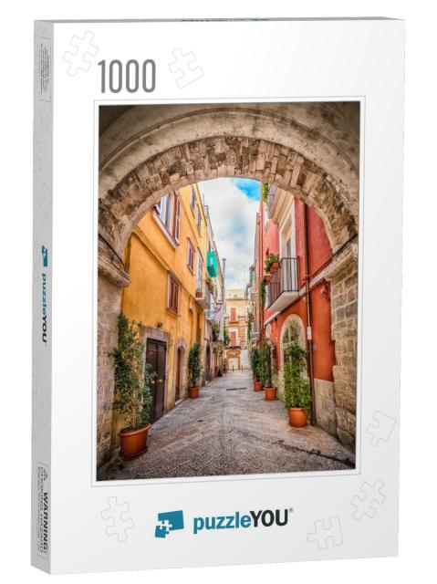 Alleyway in Old White Town Bari, Puglia, South Italy... Jigsaw Puzzle with 1000 pieces