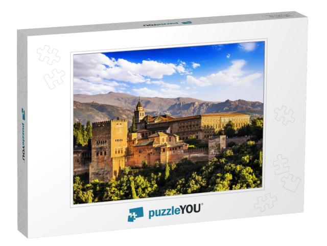 Ancient Arabic Fortress of Alhambra, Granada, Spain... Jigsaw Puzzle