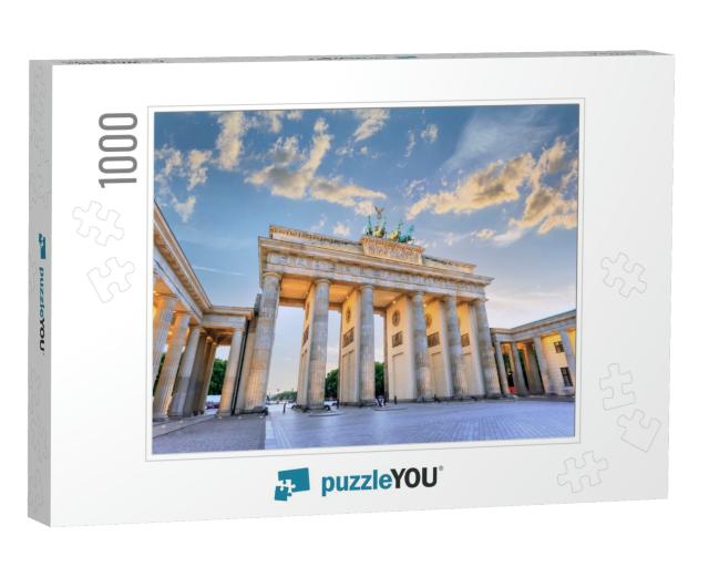 Berlin Brandenburg Gate Brandenburger Tor When Sunset, Be... Jigsaw Puzzle with 1000 pieces
