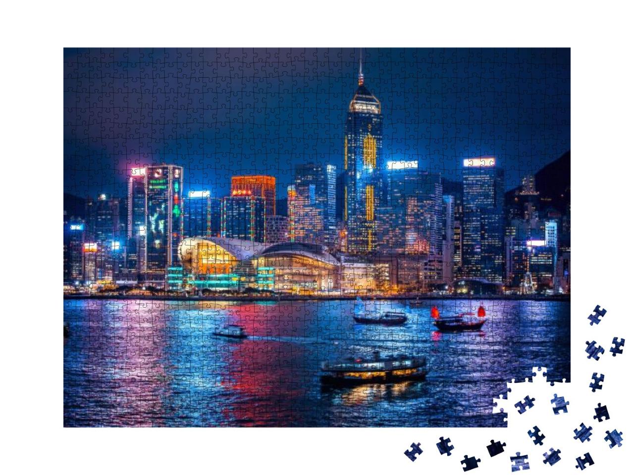 Hong Kong Night View... Jigsaw Puzzle with 1000 pieces