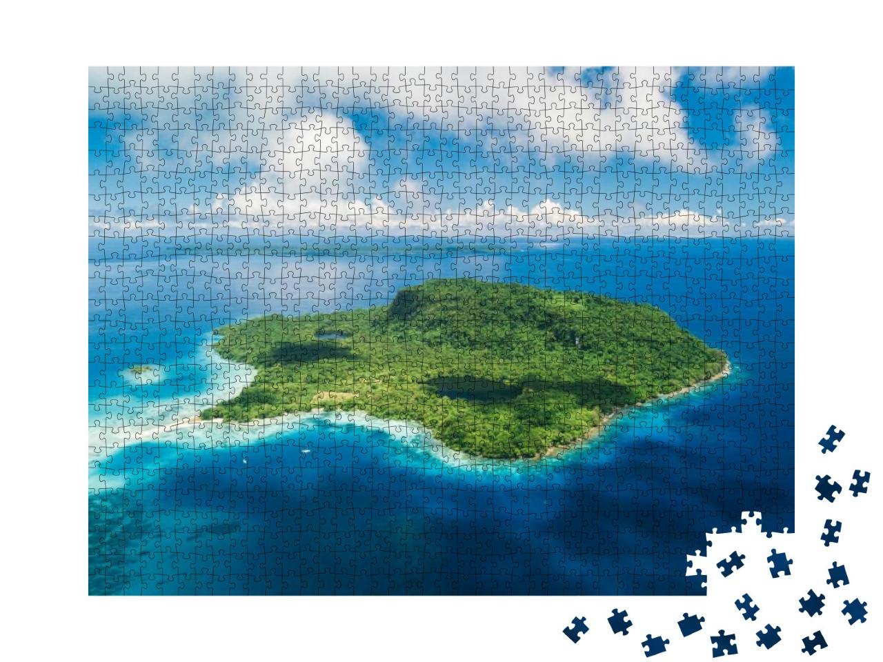 A Sucluded Island Paradise Off Santo, Vanuatu... Jigsaw Puzzle with 1000 pieces