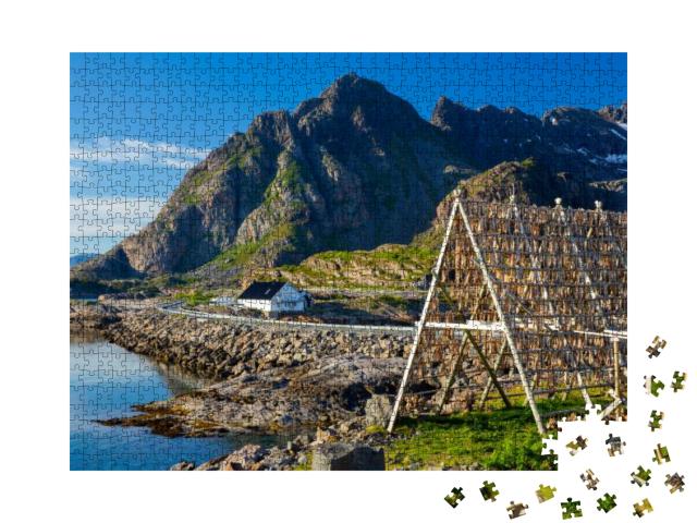 Henningsvaer Village, Lofoten Islands, Norway, Traditiona... Jigsaw Puzzle with 1000 pieces