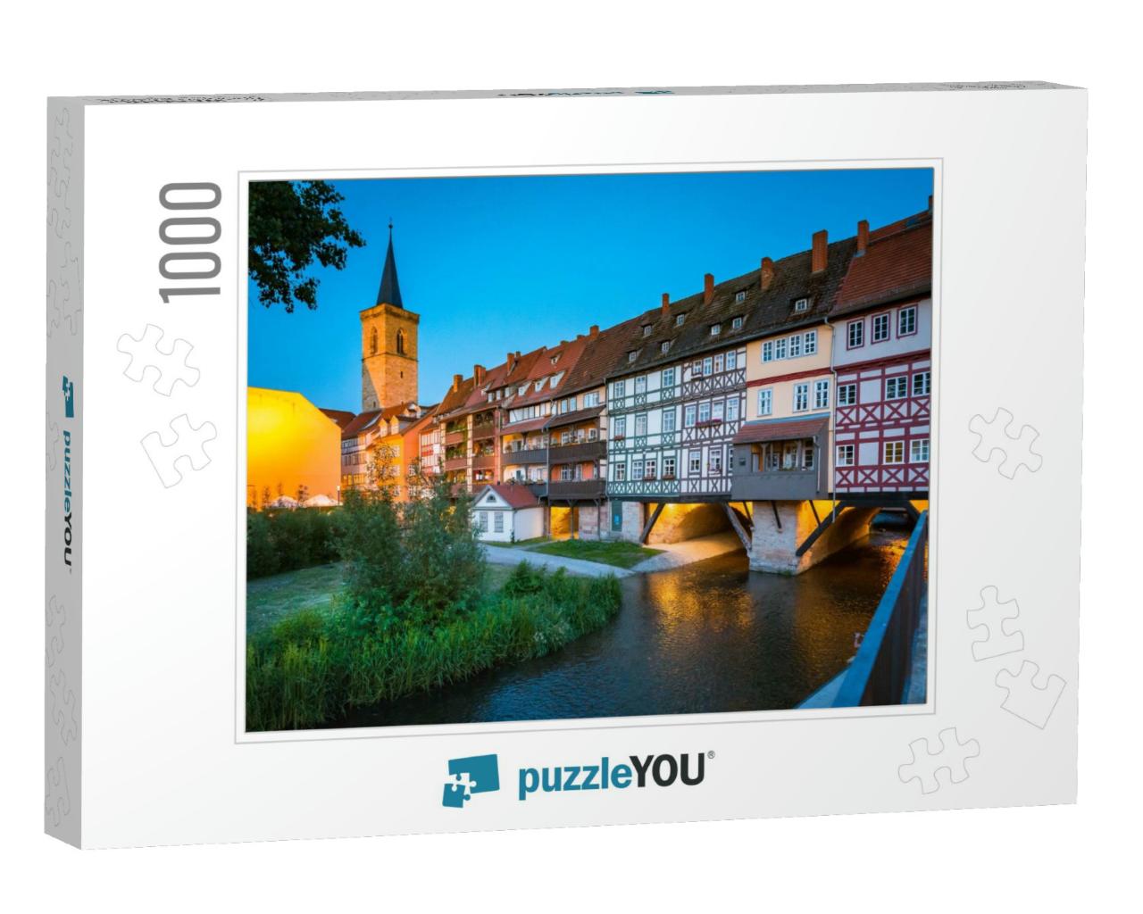 Classic Panoramic View of the Historic City Center of Erf... Jigsaw Puzzle with 1000 pieces