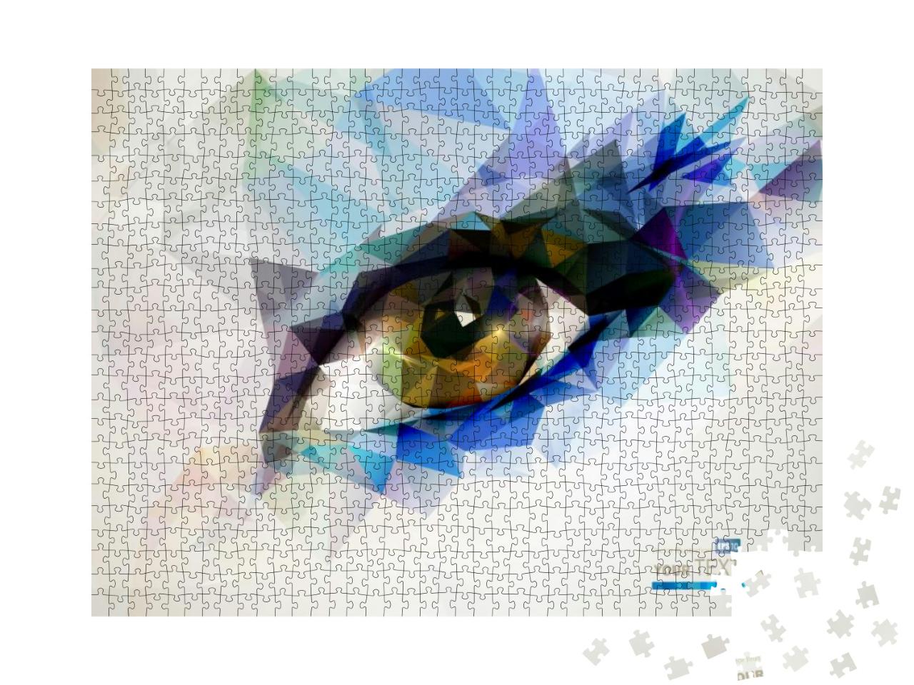 Female Eye Created from Polygons... Jigsaw Puzzle with 1000 pieces
