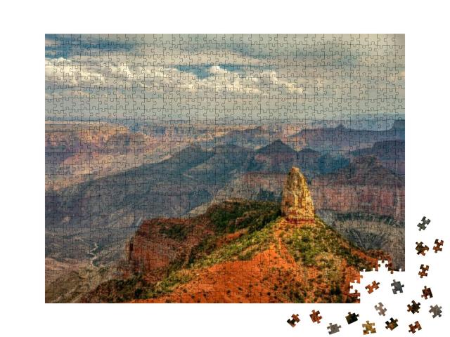 Late Afternoon Sun on Point Imperial, North Rim Grand Can... Jigsaw Puzzle with 1000 pieces