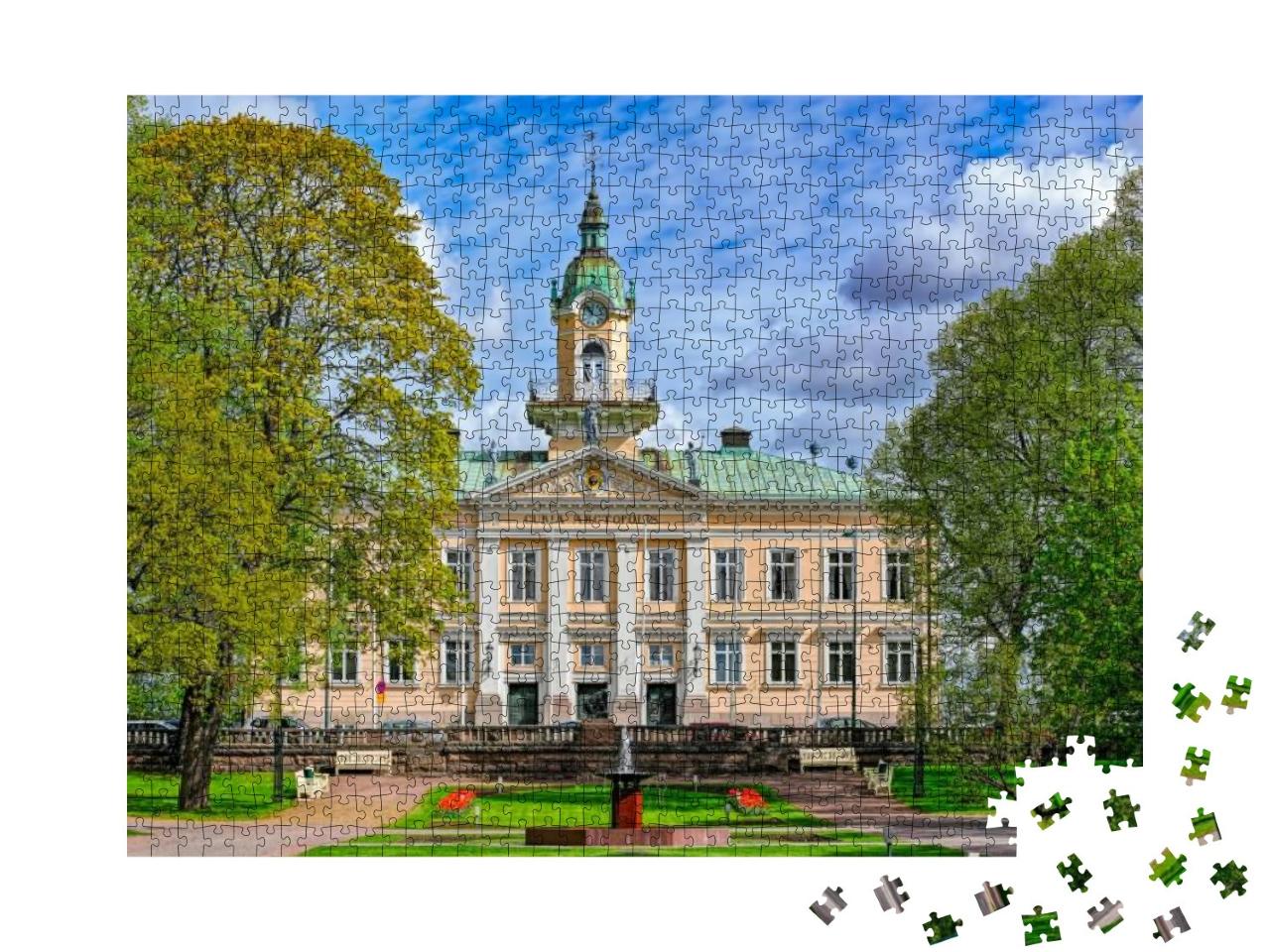 Raatihuoneenpuisto, the Town Hall Park with Neoclassical... Jigsaw Puzzle with 1000 pieces