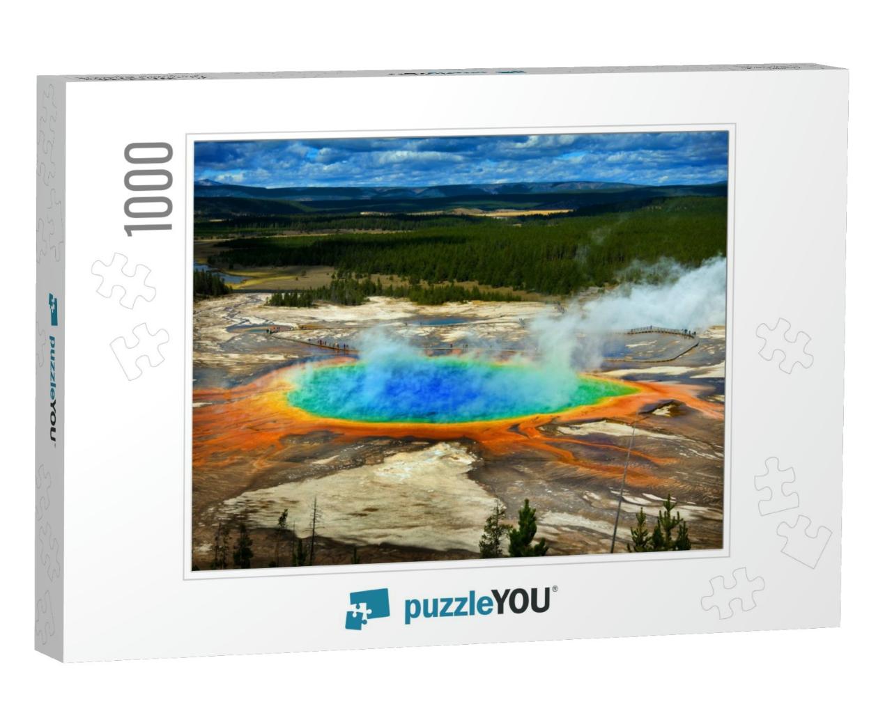 Grand Prismatic Pool At Yellowstone National Park Colors... Jigsaw Puzzle with 1000 pieces