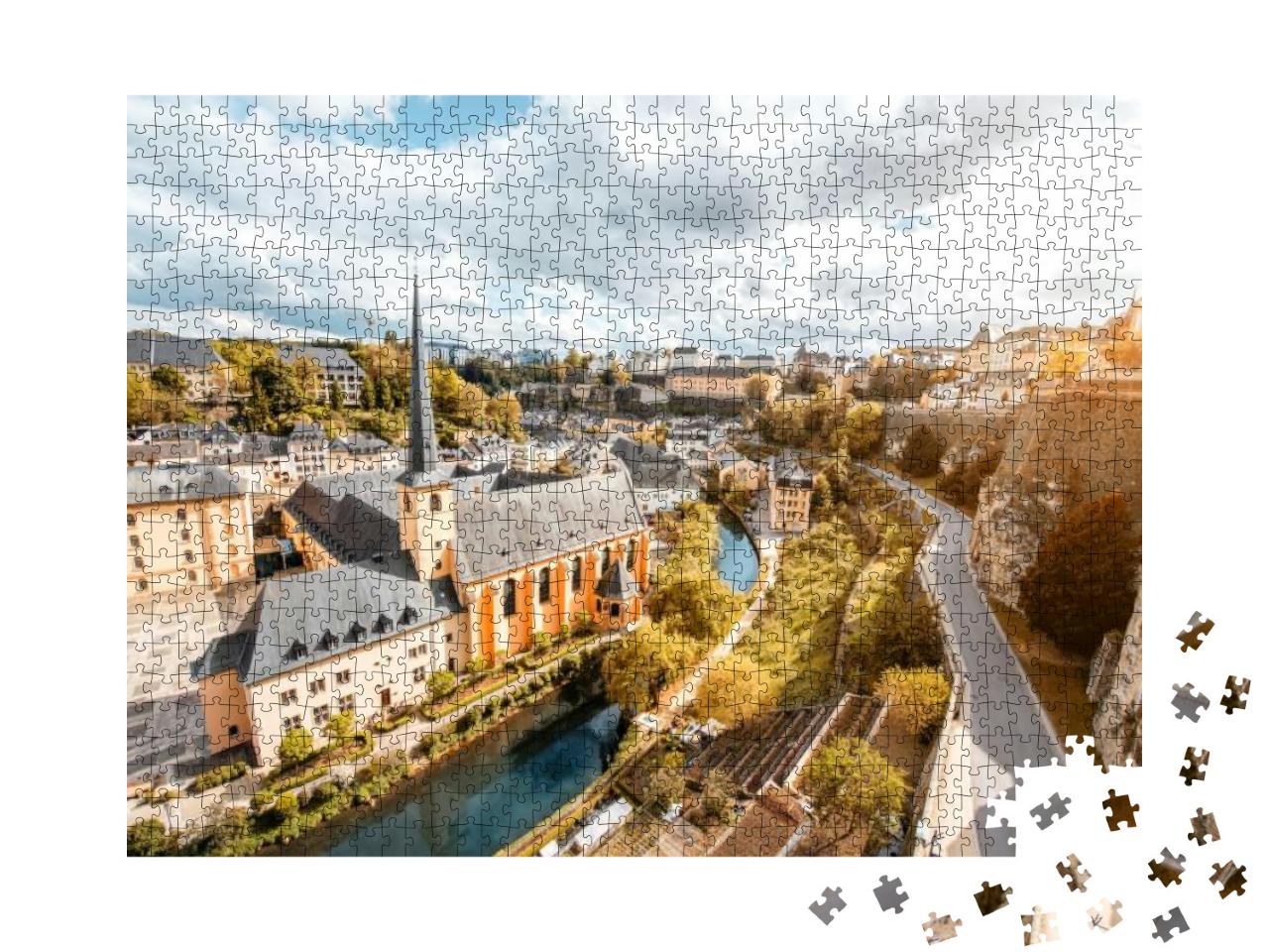 Top View on the Grund District with Saint Johns Church &... Jigsaw Puzzle with 1000 pieces