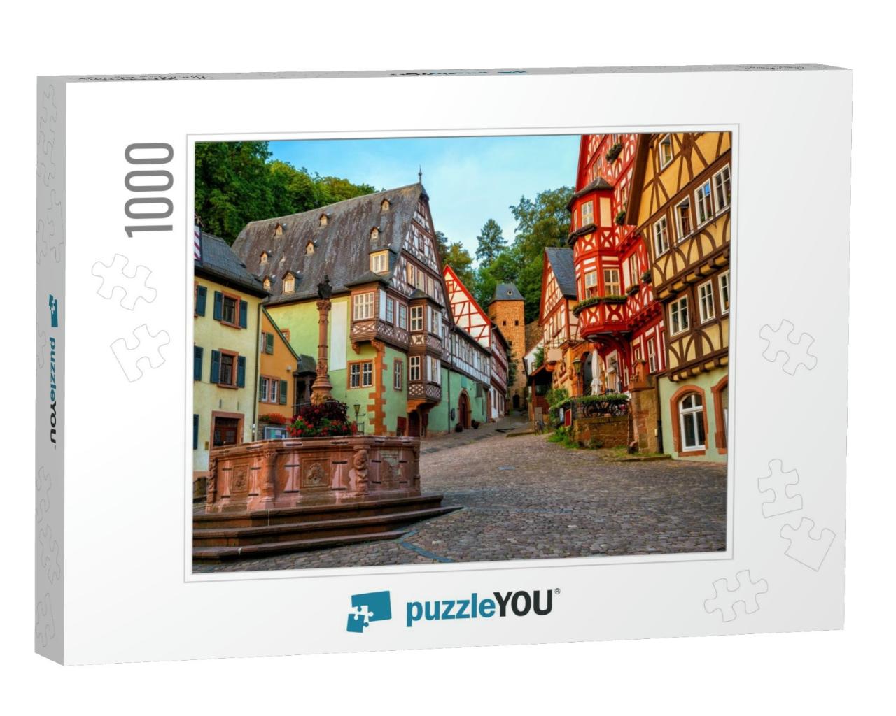 Colorful Half-Timbered Houses in Miltenberg Historical Me... Jigsaw Puzzle with 1000 pieces