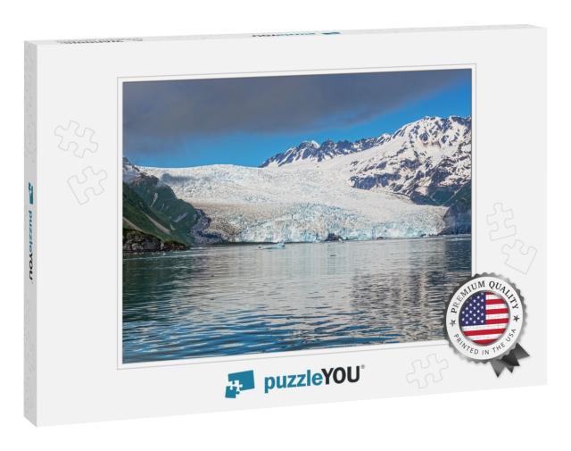 A Scenic View of the Aialik Glacier in Kenai Fjords Natio... Jigsaw Puzzle