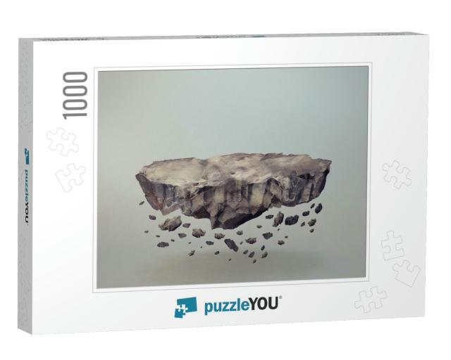 Floating Rock Surface with Crumbling Stones... Jigsaw Puzzle with 1000 pieces