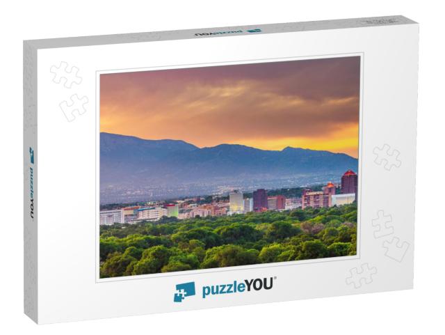 Albuquerque, New Mexico, USA Downtown Cityscape At Twiligh... Jigsaw Puzzle