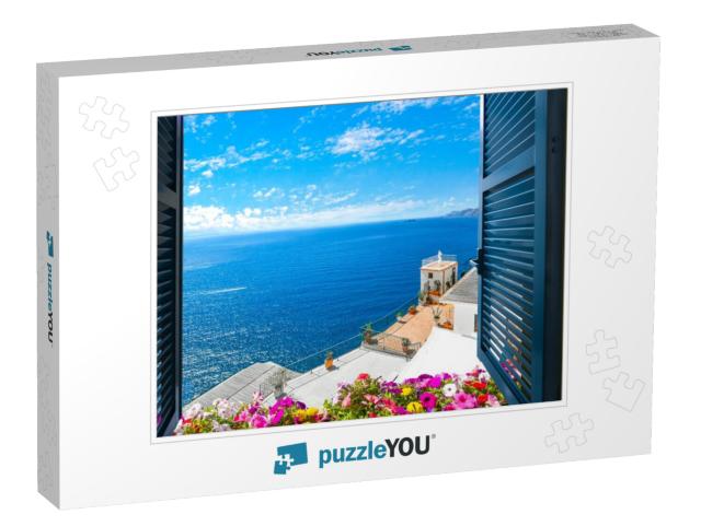 Scenic Open Window View of the Mediterranean Sea from a R... Jigsaw Puzzle