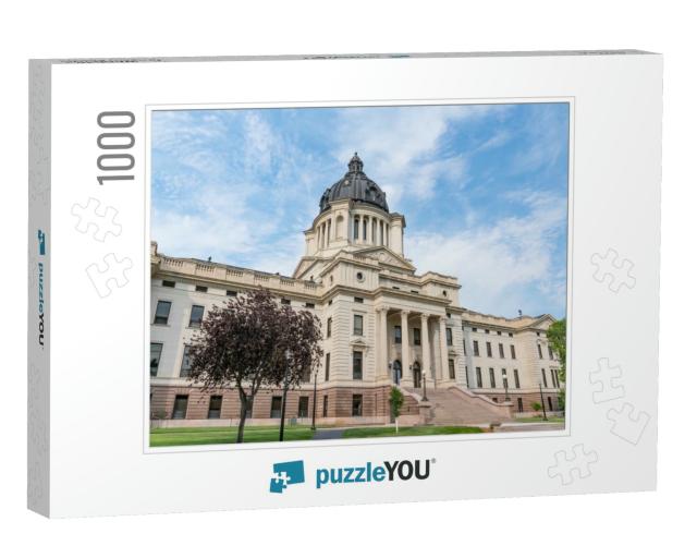 Facade of South Dakota Capital Building in Pierre, Sd... Jigsaw Puzzle with 1000 pieces