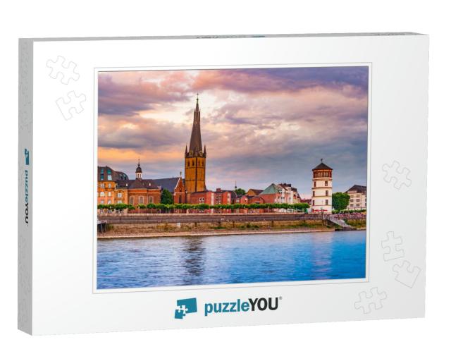 A View At the City Skyline Central Dusseldorf from the Rh... Jigsaw Puzzle