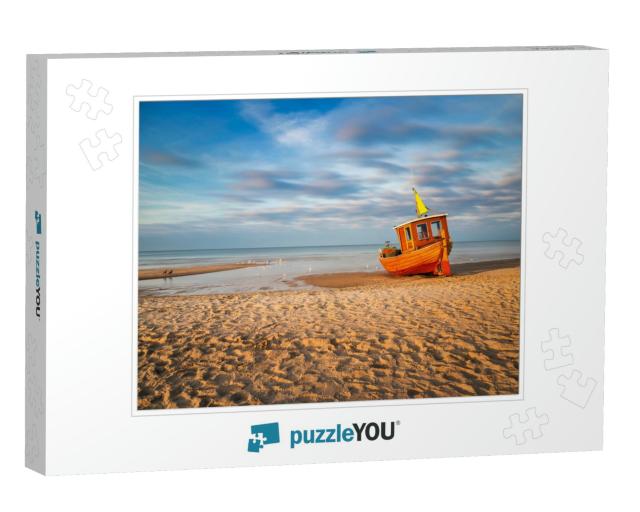 An Old, But Still Used Fishing Boat At the Beach of the V... Jigsaw Puzzle