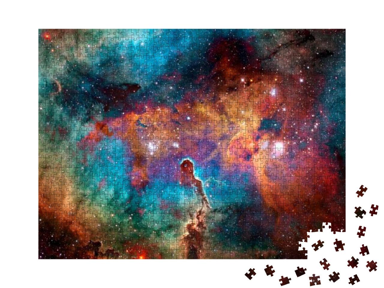 Colorful Deep Space. Universe Concept Background. Element... Jigsaw Puzzle with 1000 pieces