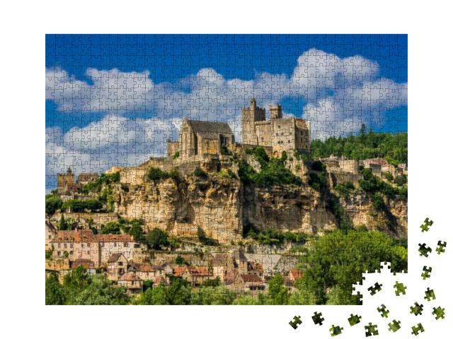 Chateau De Beynac Castle Dordogne Perigord France... Jigsaw Puzzle with 1000 pieces