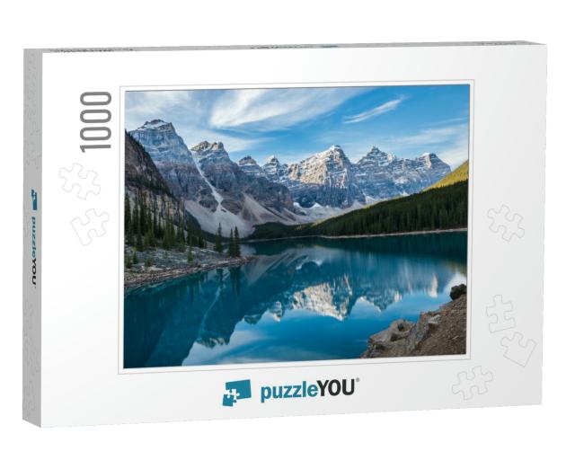 Moraine Lake with in the Valley of Ten Peaks, Banff Natio... Jigsaw Puzzle with 1000 pieces