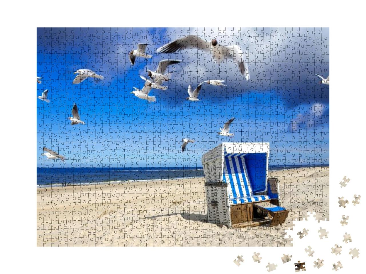 Beach in Westerland, Sylt, Germany... Jigsaw Puzzle with 1000 pieces