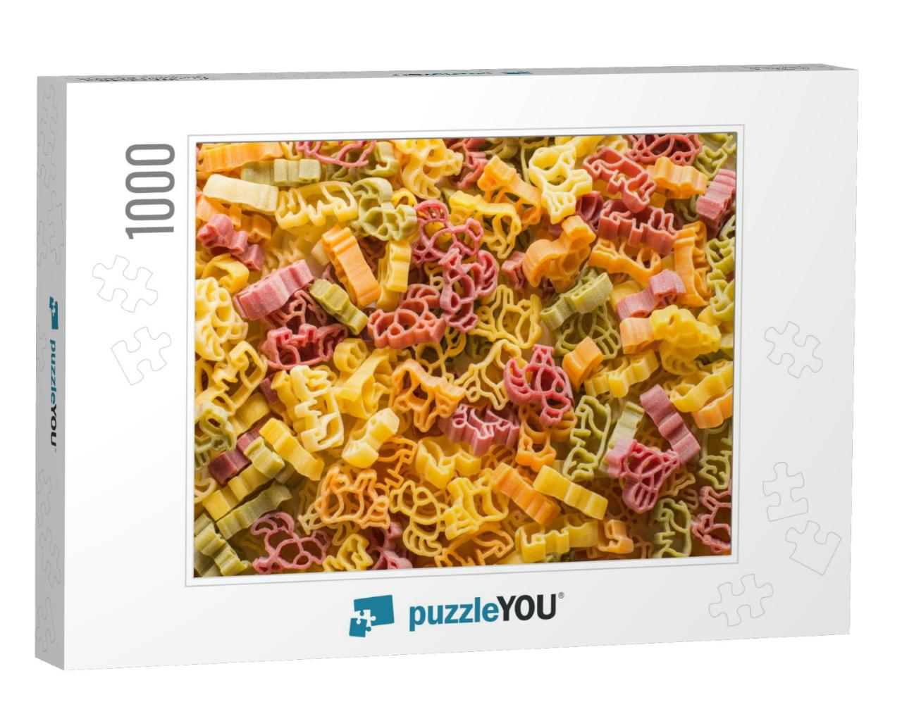 Baby Uncooked Pasta as Background. Background from Multi-... Jigsaw Puzzle with 1000 pieces