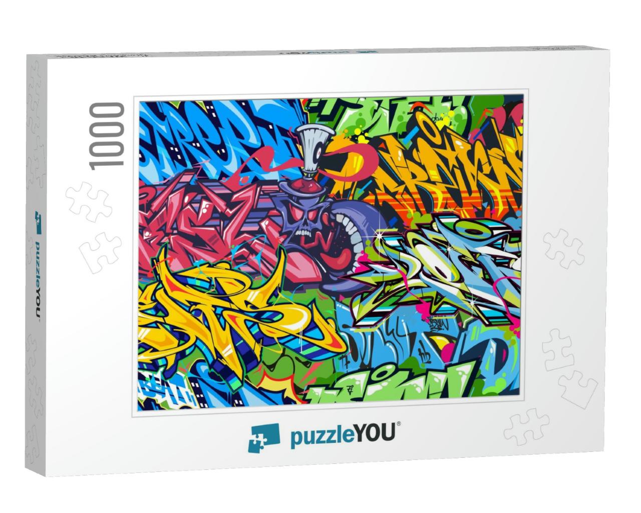 Abstract Colorful Graffiti Street Art Seamless Pattern. V... Jigsaw Puzzle with 1000 pieces