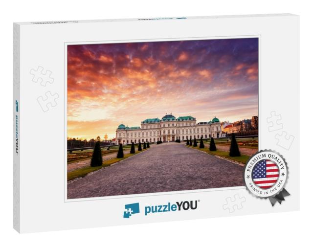 Upper Palace in Historical Complex Belvedere At Sunrise... Jigsaw Puzzle