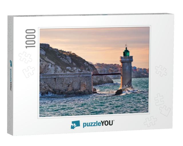 Lighthouse in Marseilles, France... Jigsaw Puzzle with 1000 pieces