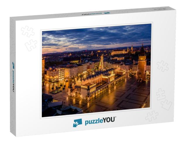 Main Square in Cracow, Poland... Jigsaw Puzzle