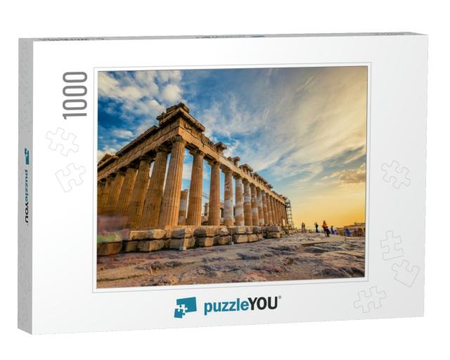 Low Angle Perspective of Columns of the Parthenon At Suns... Jigsaw Puzzle with 1000 pieces