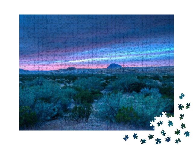 A View of the Terrain in Big Bend National Park in Texas... Jigsaw Puzzle with 1000 pieces