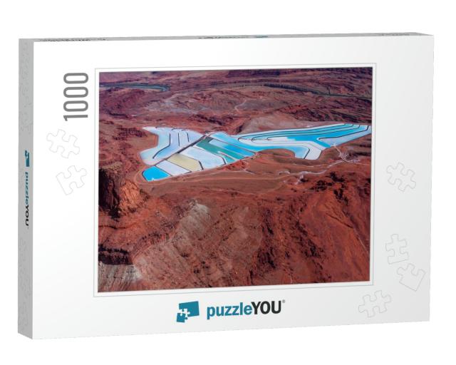 Potash Pond in Canyonlands National Park of Utah State in... Jigsaw Puzzle with 1000 pieces