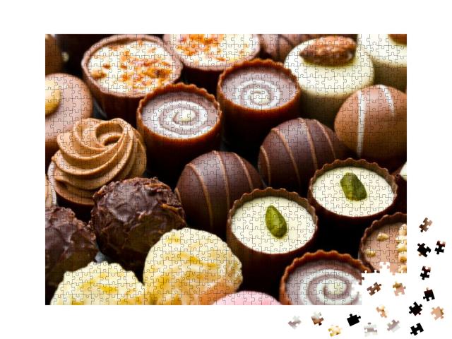 A Lot of Variety Chocolate Pralines... Jigsaw Puzzle with 1000 pieces