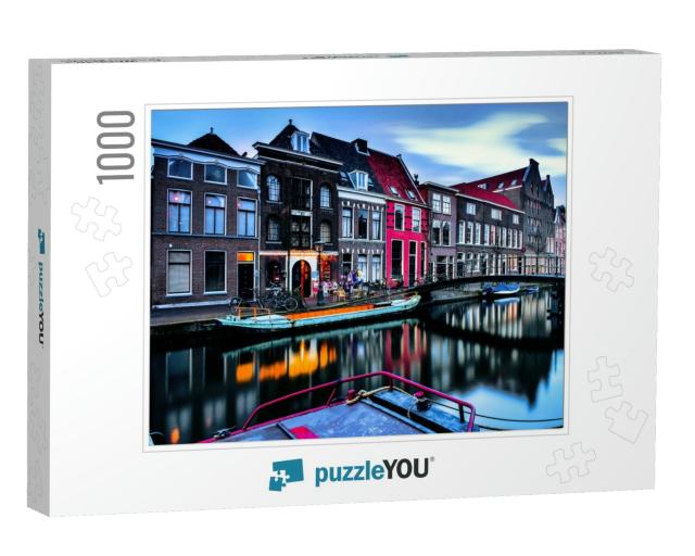Netherlands, Holland, Leiden, Amsterdam, City, River, Arc... Jigsaw Puzzle with 1000 pieces