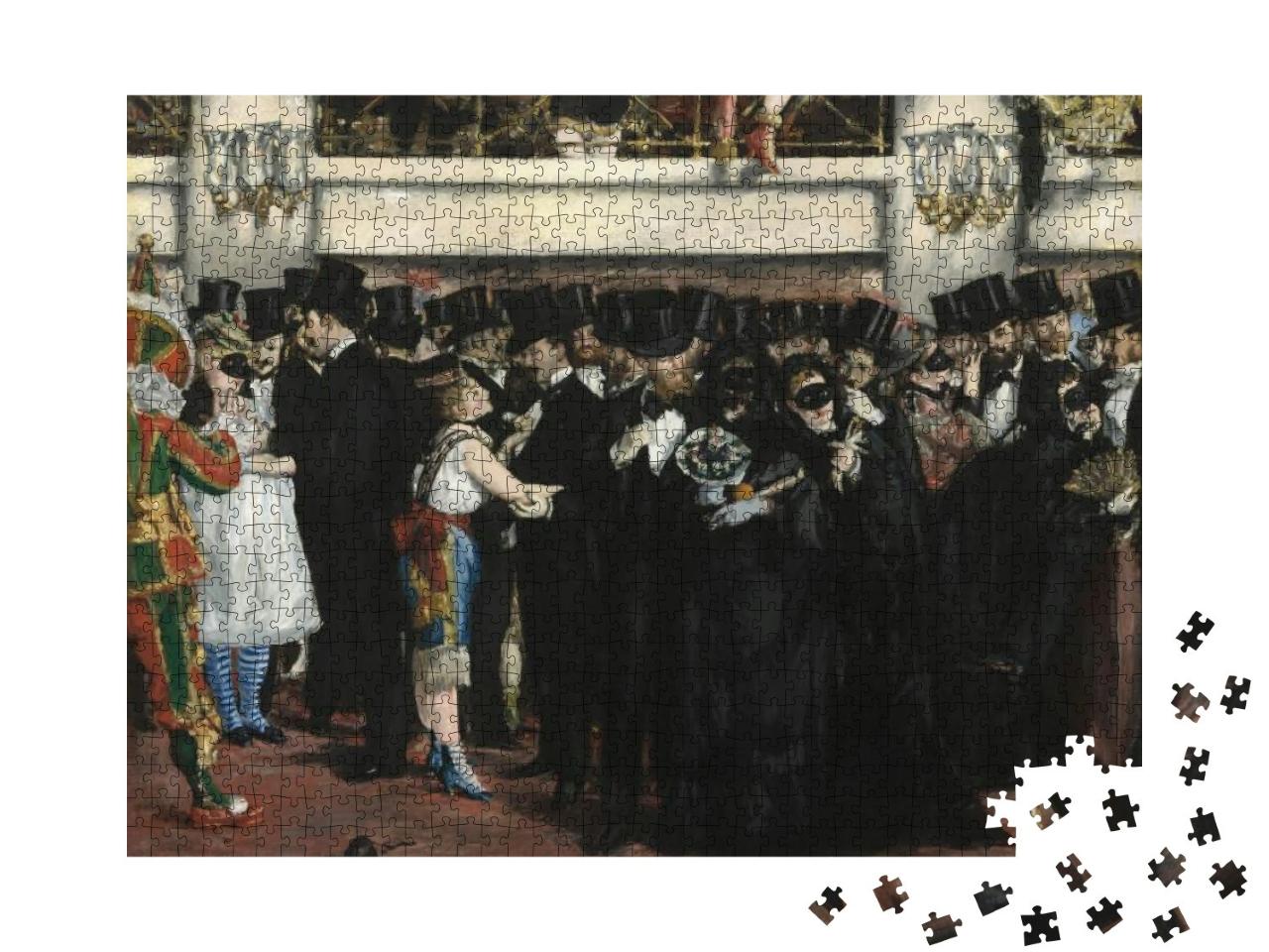 Masked Ball At the Opera, by Edouard Manet, 1873, French... Jigsaw Puzzle with 1000 pieces