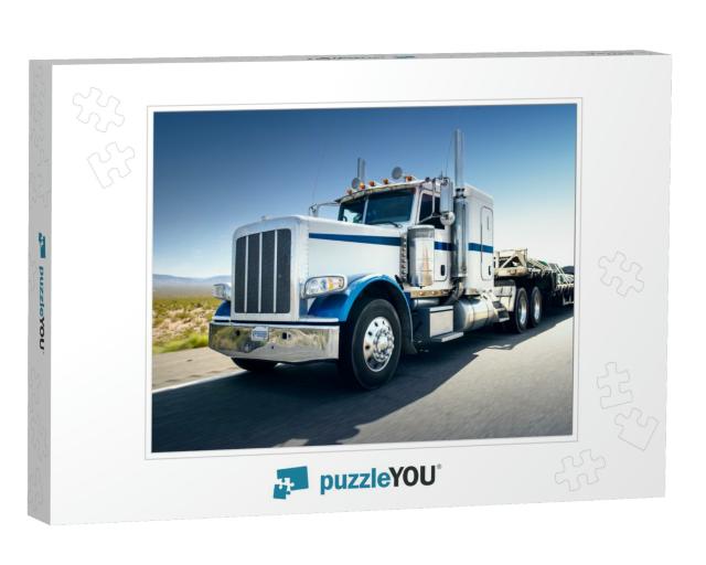 Truck & Highway At Day - Transportation Background... Jigsaw Puzzle