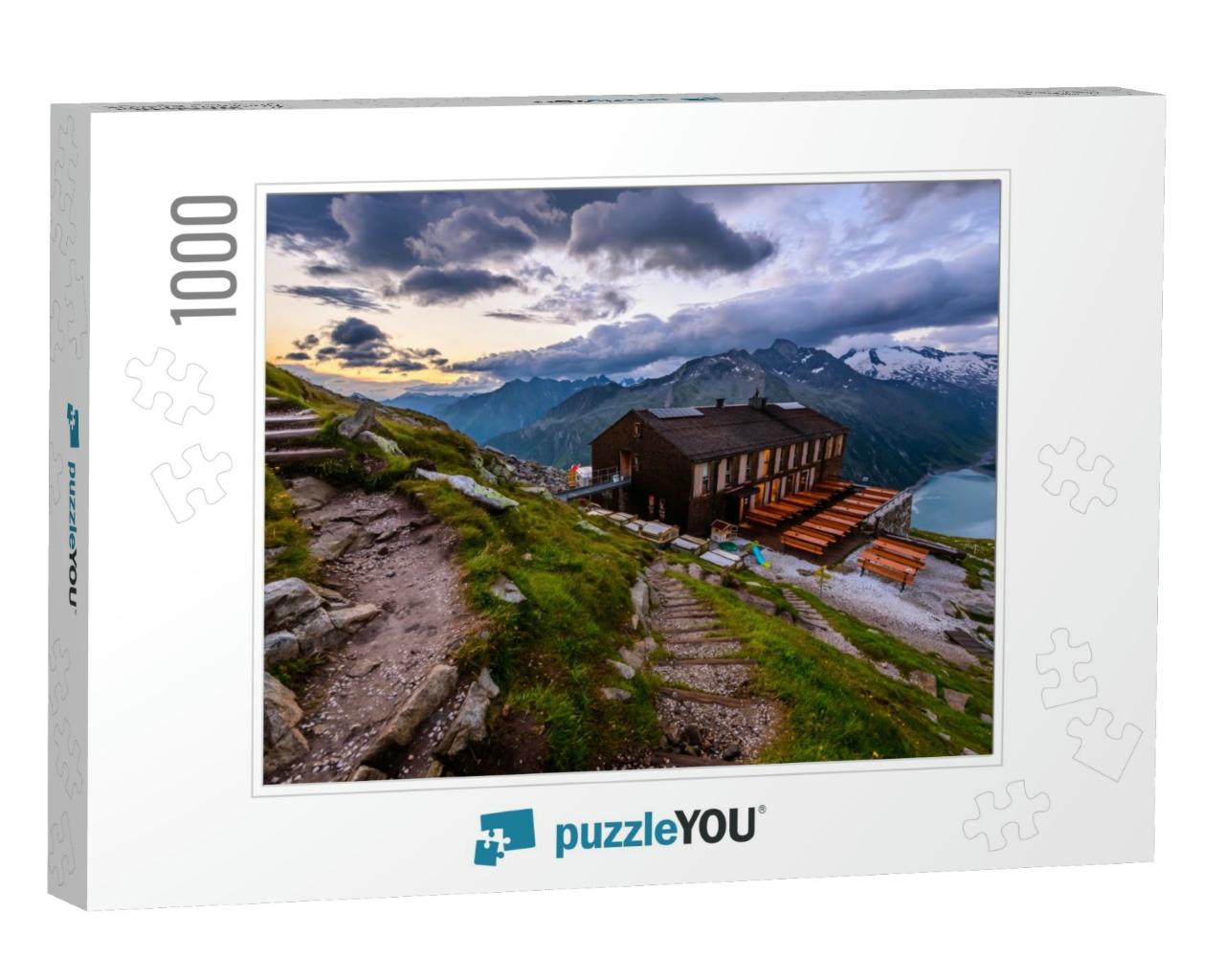The Olpererhuette 2, 388 Meters is a Well Known German Al... Jigsaw Puzzle with 1000 pieces