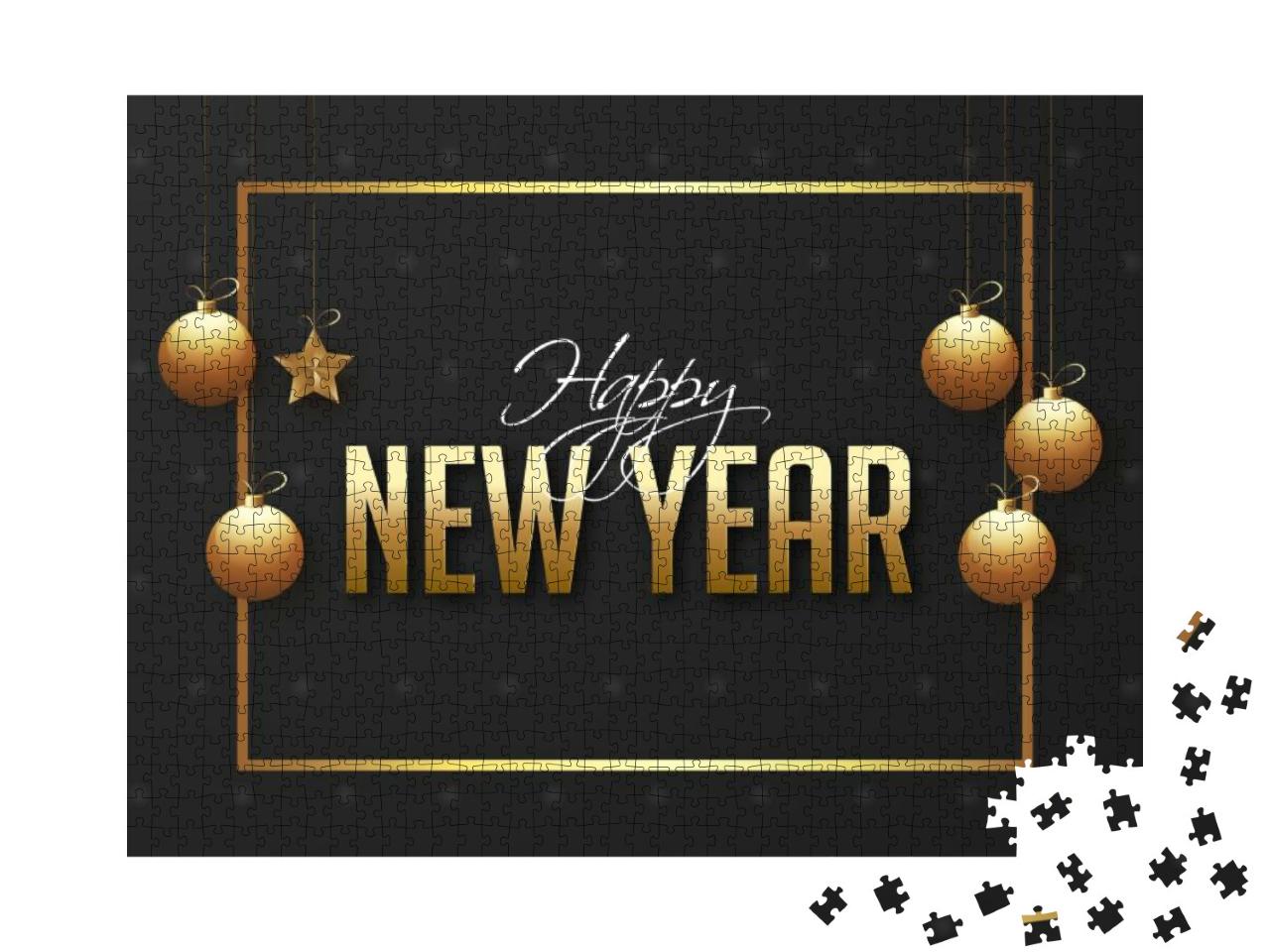 Happy New Year Poster or Banner Design for Celebration... Jigsaw Puzzle with 1000 pieces