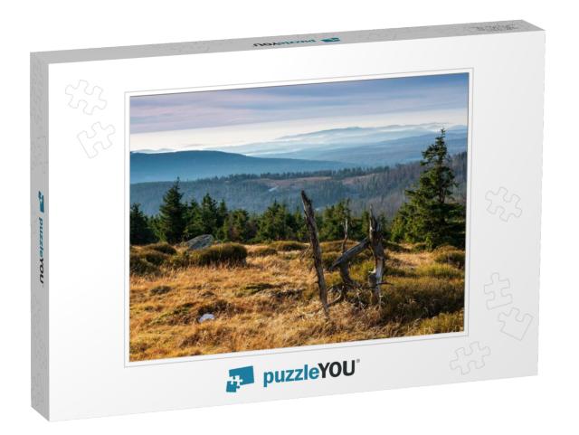 View from Mount Brocken Over Hills Covered by Endless For... Jigsaw Puzzle